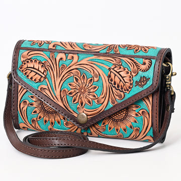 American Darling Clutch Hand Tooled Genuine Leather Western Women Bag Handbag Purse | Purses for Cute